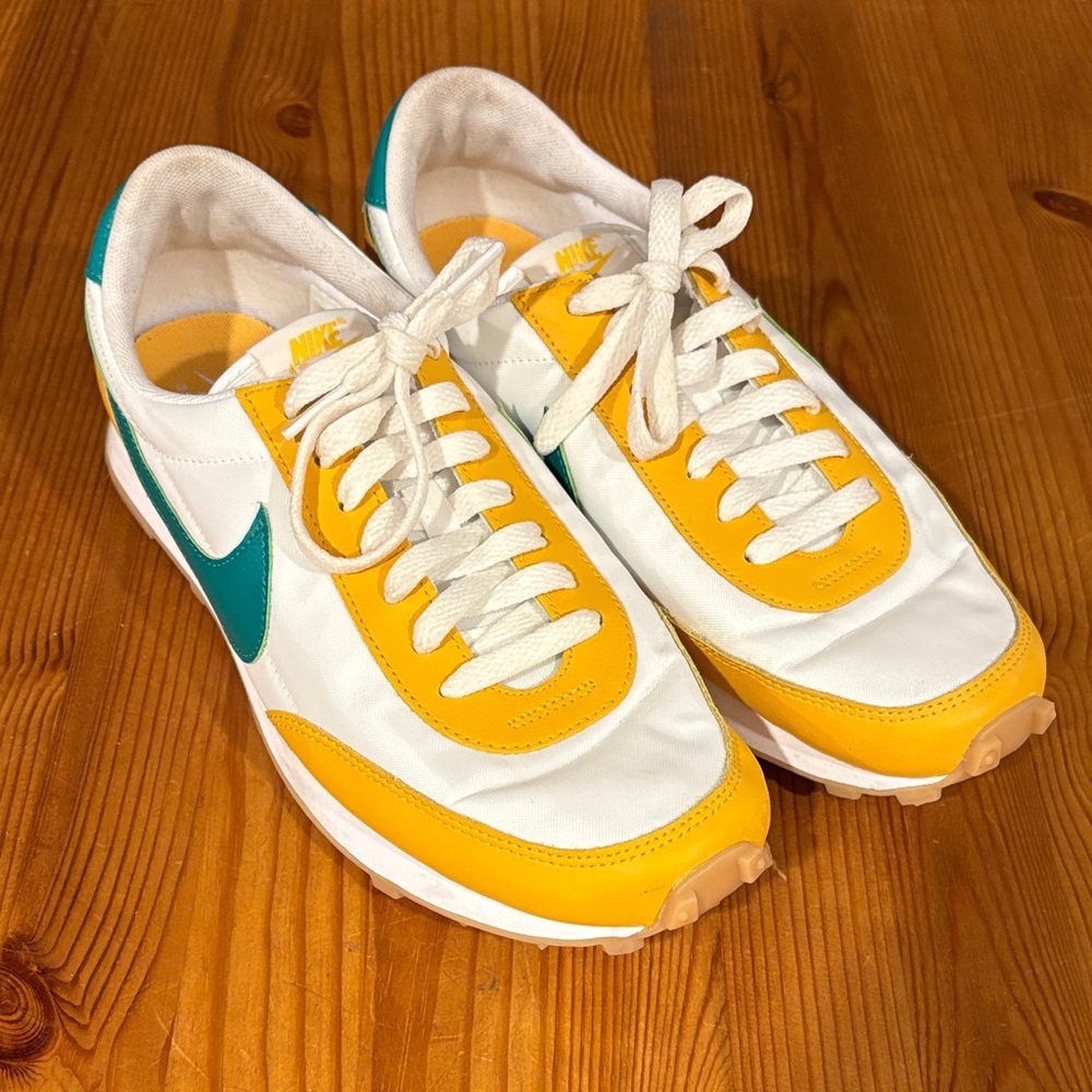 Nike White and Yellow Athletic Shoes